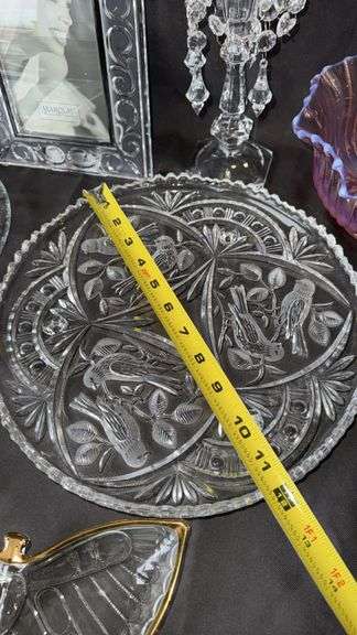 Marquis by Waterford Frame, Glassware Collection, Bird & Floral Plate