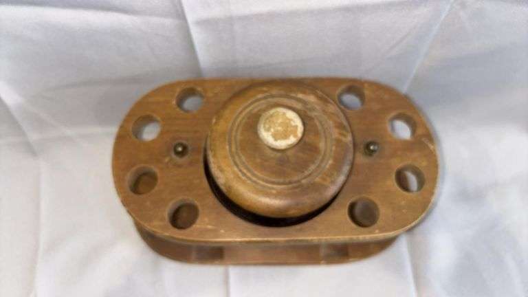 Vintage Wooden Humidor with Glass Container, Approx. 8x6x6 inches