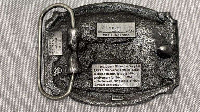 Lake Region Pioneer Threshermen Commemorative Belt Buckles, Limited Edition
