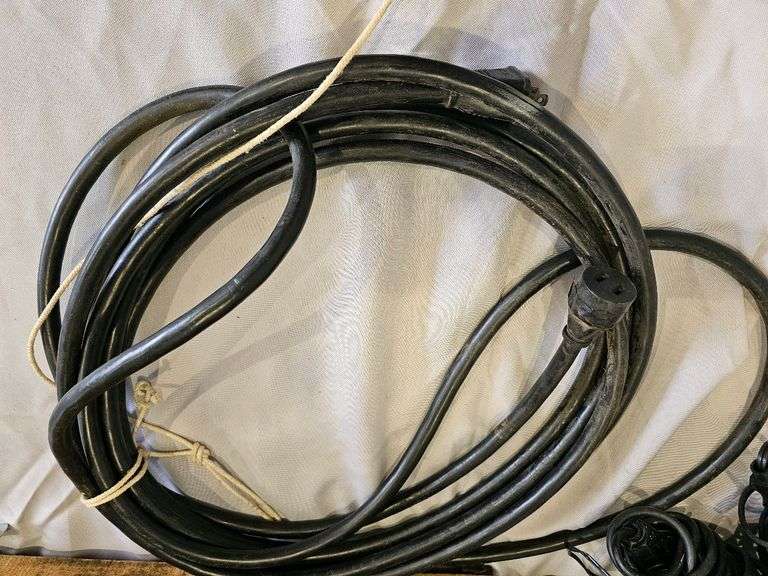 Electrical Work Lights with Cables, 25 ft Length, AC Plug-in, Metal Cage