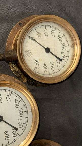 Marsh Instrument Co. Pressure Gauge, Brass, 0-1000 psi