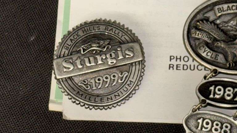 Sturgis Black Hills Rally Commemorative Belt Buckles, 1987-2001