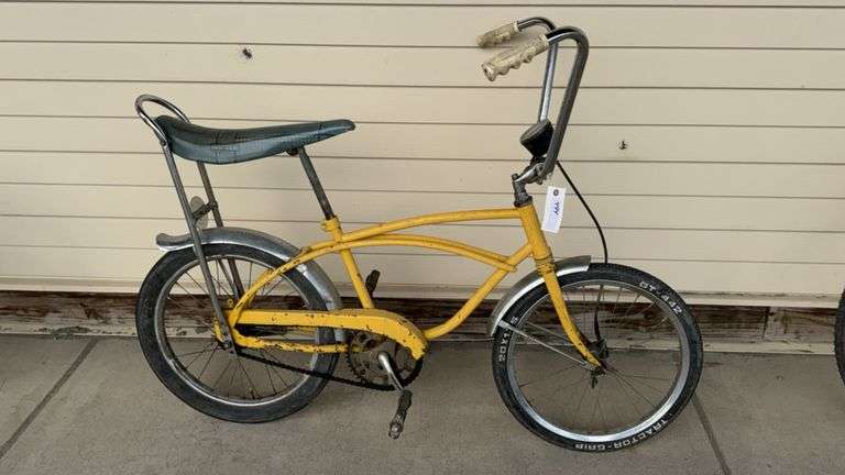 Vintage Bicycle, 20-inch Wheels, Yellow, Banana Seat
