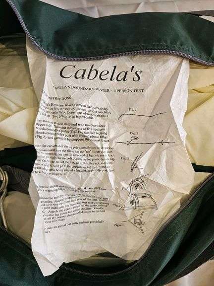 Cabela's Boundary Waters 6 Person Tent, Green, Serial: T8398