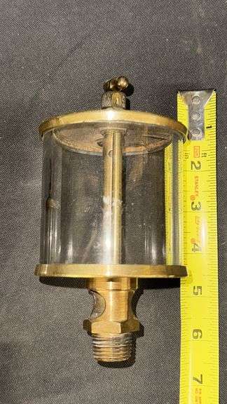 Brass Engine Oiler by Detroit Lubricator Co., Antique Lubrication Device