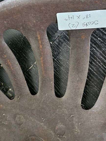 Vintage Metal Tractor Seats, 18"x14"