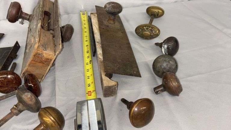 Antique Door Knobs and Hardware, Mixed Material and Design, Early 20th Century