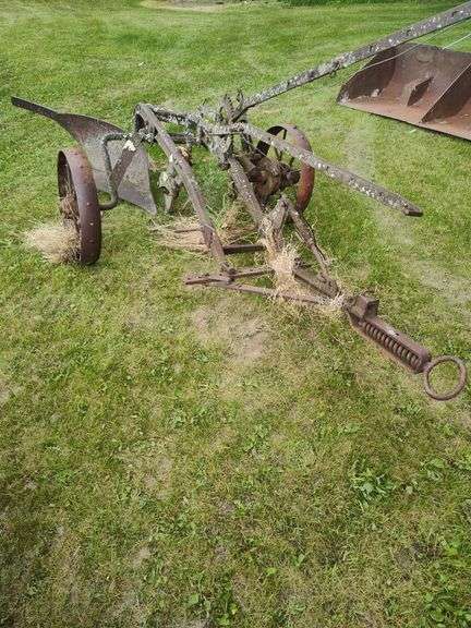 One Bottom Plow on Steel Wheels