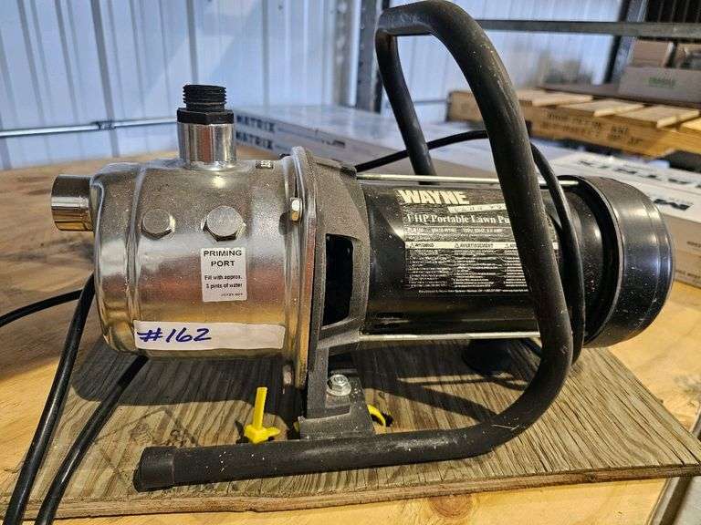 Wayne 1 HP Portable Lawn Pump, Model 58418-WYN1, 120V, 9.0 AMP
