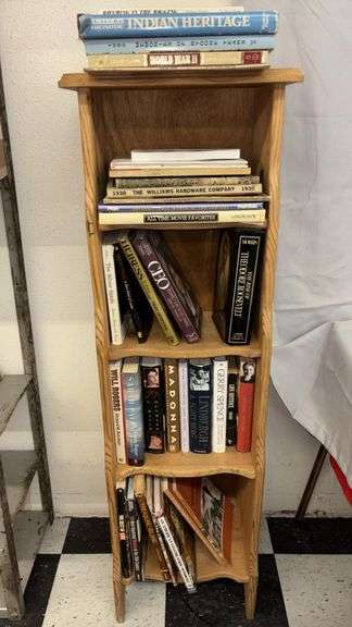 Bookshelf with Books, Wooden, 60"x20"x12", 3 Shelves, Various Titles