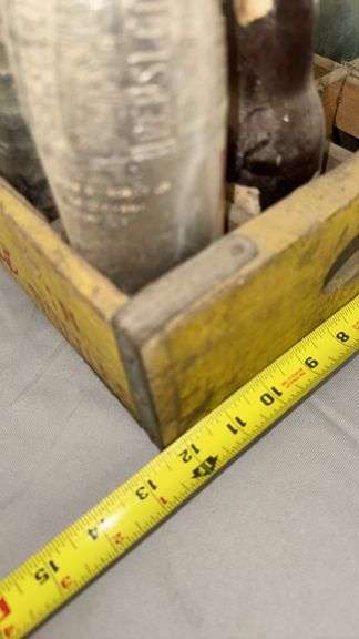 Vintage Coca-Cola Wooden Crate with Assorted Glass Bottles, 1950s-1960s