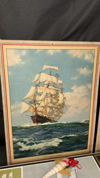 Nautical Art Collection with Baltimore Clipper Model Ship Kit