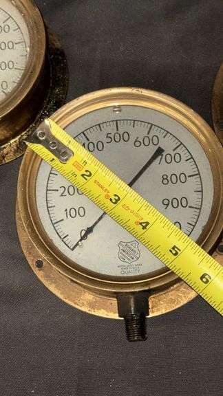 Marsh Instrument Co. Pressure Gauge, Brass, 0-1000 psi