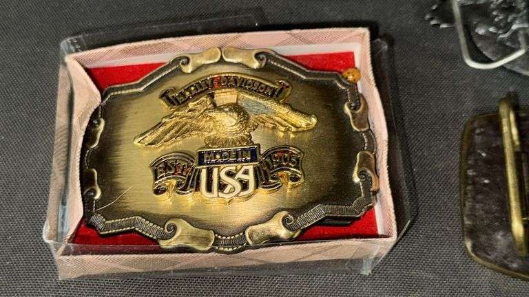 Harley-Davidson Belt Buckles, Motorcycle and Eagle Themes, Baron Buckles