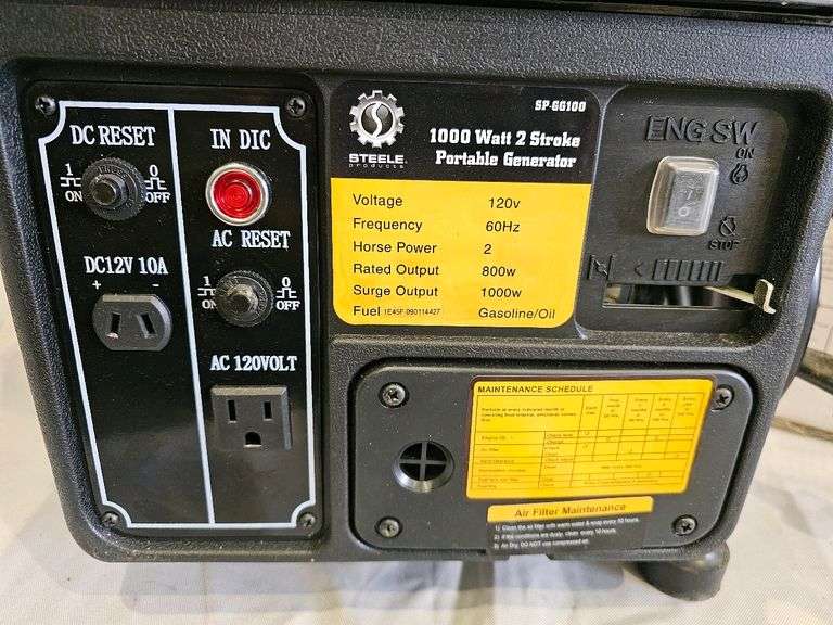 Steele Products SP-GG100 1000 Watt 2 Stroke Portable Generator