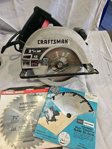 Craftsman Circular Saw 2-1/4 HP, Black & Decker Orbital Sander 7403