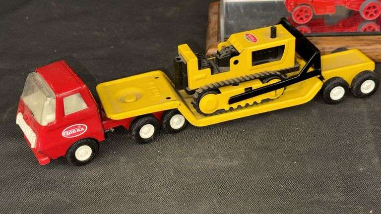 Tonka Truck with Loader & Matchbox K-7 Cattle Truck, Diecast Model Vehicles