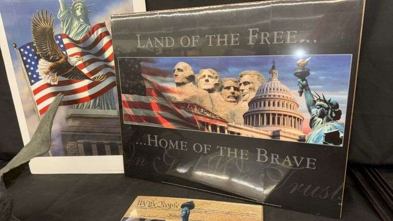 Bronze Decorative Eagle Statue - American Patriotism Theme
