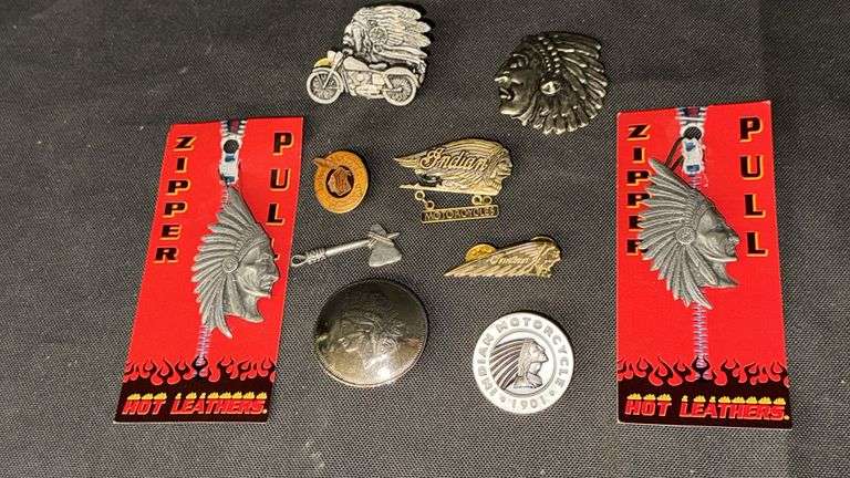 Indian Motorcycle-Themed Pins & Accessories, Hot Leathers Zipper Pull