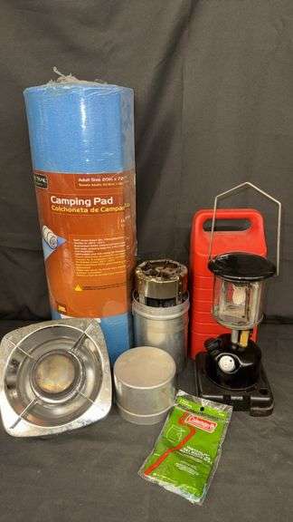 Coleman Camping Gear Set with Lantern, Stove, and Camping Pad