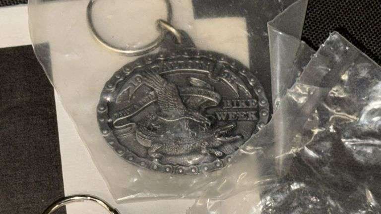 Vintage Motorcycle Rally Keychains - Daytona & Sturgis Events Commemorative