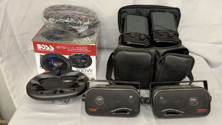 (2) Pair of Boss Speakers and Desk Top Speakers