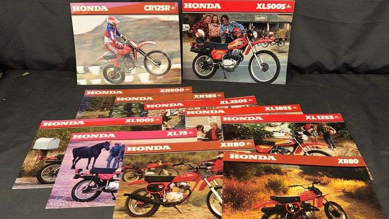 Vintage Honda Motorcycle Brochures CR125R XL500S XR80 XR185