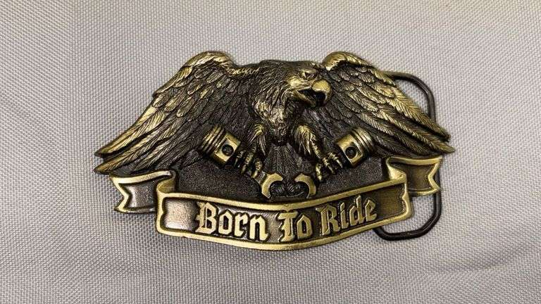 Vintage Belt Buckles, Eagle Designs, Brass Material, 1976, 1986