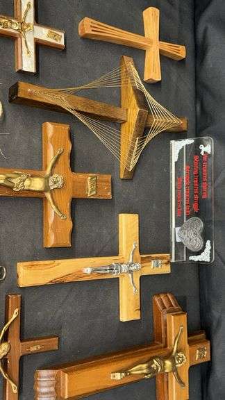 Religious Crucifixes and Plaques, Assorted Materials and Designs