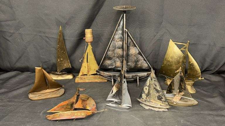 Metal Sailboat Sculptures, Various Designs.
