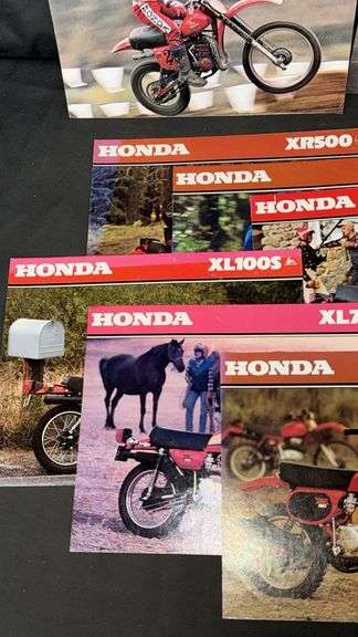Vintage Honda Motorcycle Brochures CR125R XL500S XR80 XR185