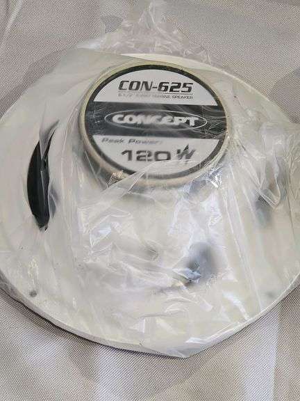 Concept CON-625 2-Way Marine Speakers, 120W, 6-1/2 inch Woofer