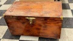 Sousa Wooden Storage Chest, Metal Latch and Handles