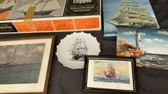 Nautical Art Collection with Baltimore Clipper Model Ship Kit