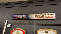 Busch Lighted Beer Sign, Wall Mount, Approx. 36 Inches Wide