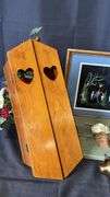 Decorative Wooden Shelf and Assorted Decorations