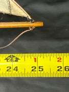 Model Sailboat, Wooden and Fabric Construction.