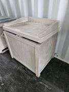 Suncast Outdoor Storage Box, 22" x 17" x 23", Plastic, Beige