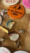 Collection of 60+ Vintage Pinback Buttons and Badges, Various Themes