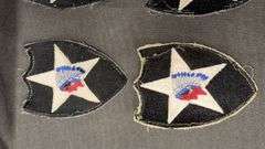 WWII Era 2nd Infantry Division Military Patches, Embroidered Fabric.