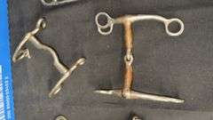 Equestrian Horse Bits and Leather Reins Set, Various Styles