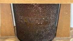 Vintage Wooden Humidor with Glass Container, Approx. 8x6x6 inches