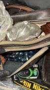 Comprehensive Camera Bag and Film Package, Nikon Strap, Olympus Camera, Opera Glasses