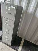4-Drawer Gray Metal Filing Cabinet, 52"x18"x15"