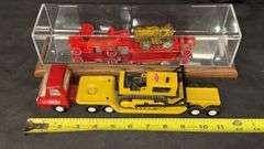 Tonka Truck with Loader & Matchbox K-7 Cattle Truck, Diecast Model Vehicles
