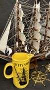 Nautical Decor Collection with Model Ship, Cutty Sark Mug, Lighthouse Figurines