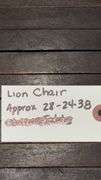 Intricately Carved Wooden Lion Chair, Approx. 28" x 24" x 38"