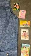 Denim Vest with Betty Boop Collectible Magnets and Pin
