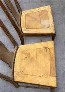 2 Antique Wooden Chairs, Brown, Traditional Style