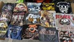 New or Lightly Used Harley-Davidson, Indian & Sturgis T-Shirts, 75th Anniversary, Multiple Sizes